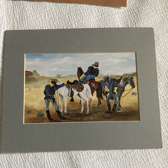 Western Art Prints in Brown and Gray Frames - Picture 2 of 3